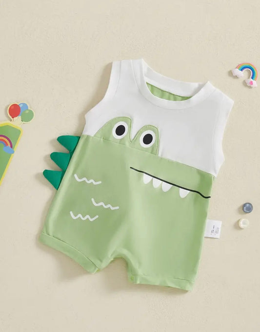 Croc-a-gator Sleeveless Shorty Romper