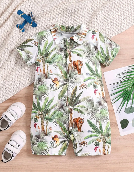 Mighty Jungle Shorty Romper