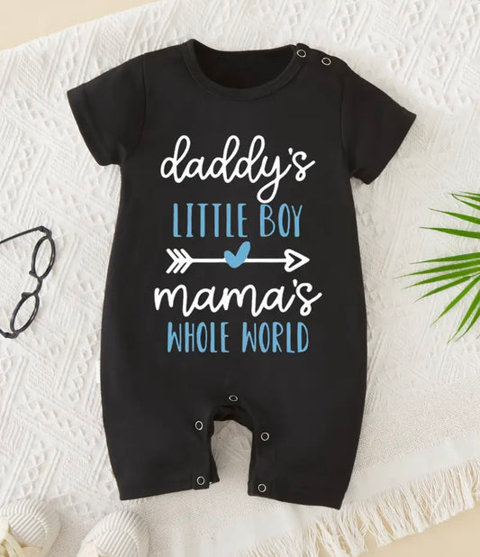 Daddy's Boy-Mama's World Boy's Shorty Romper