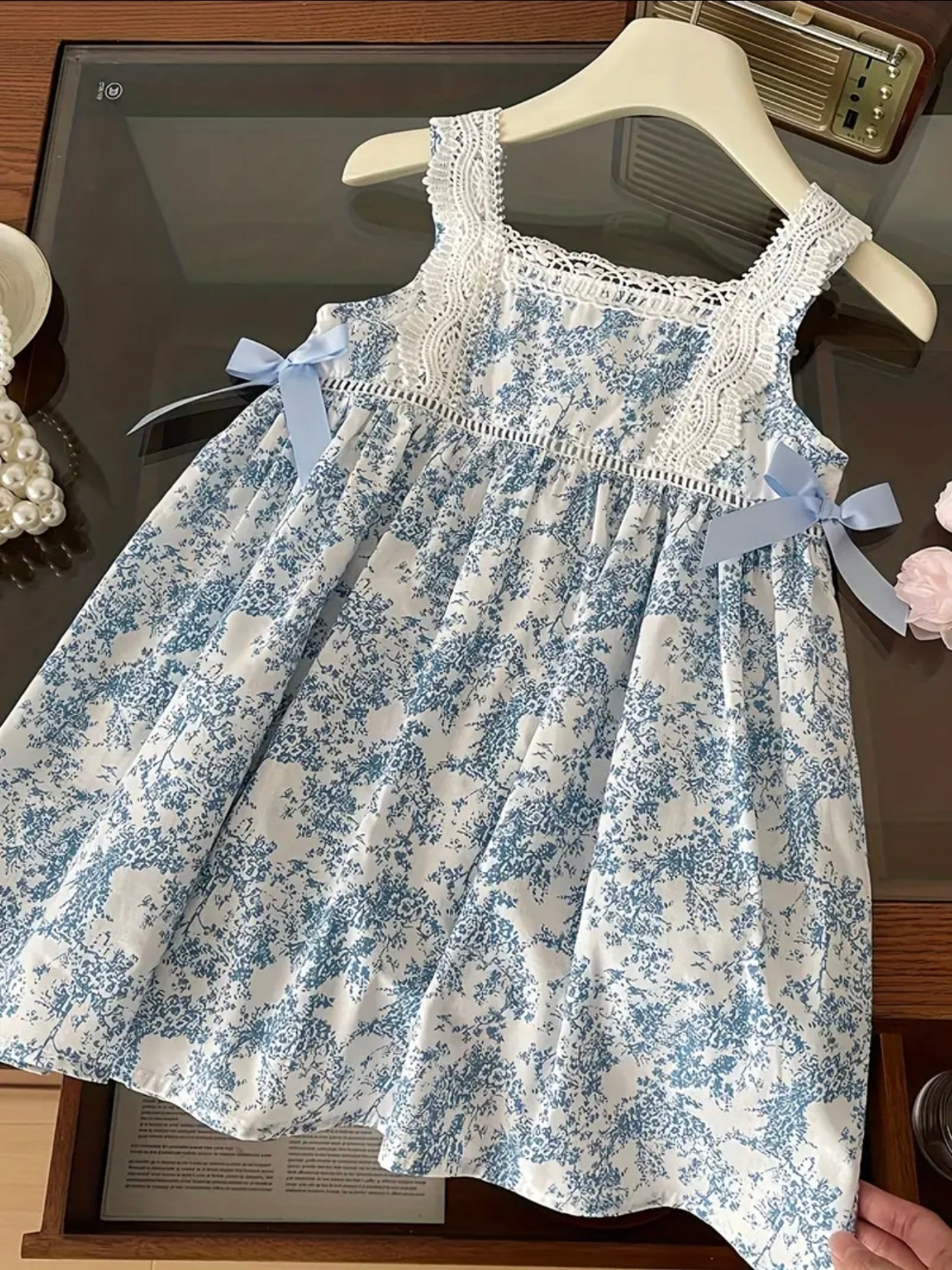 Dainty Floral and Lace A-line dress