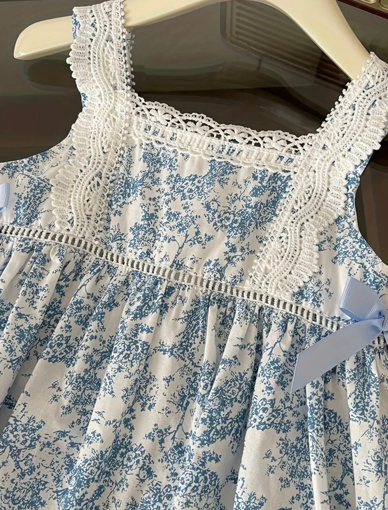 Dainty Floral and Lace A-line dress