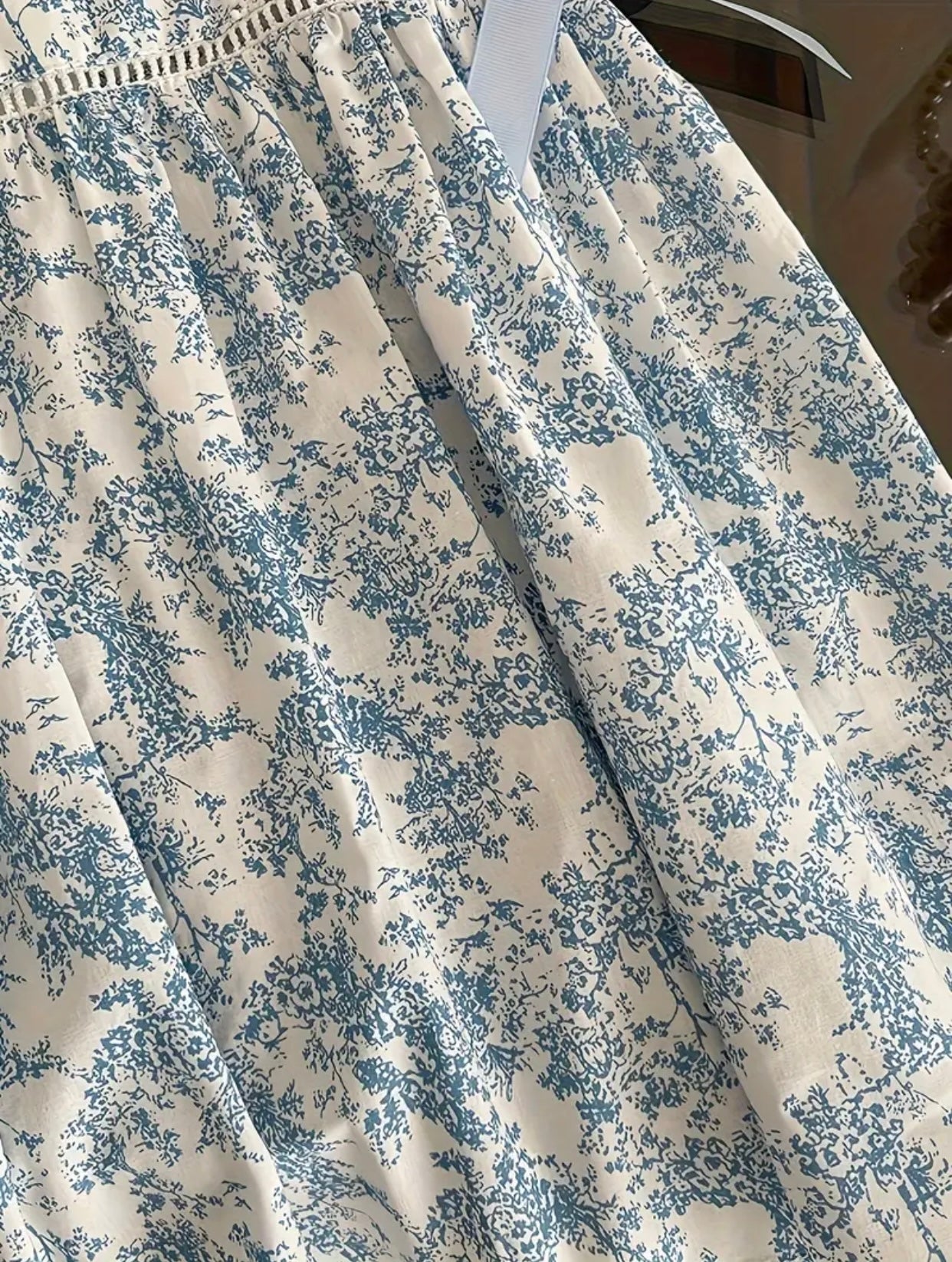 Dainty Floral and Lace A-line dress