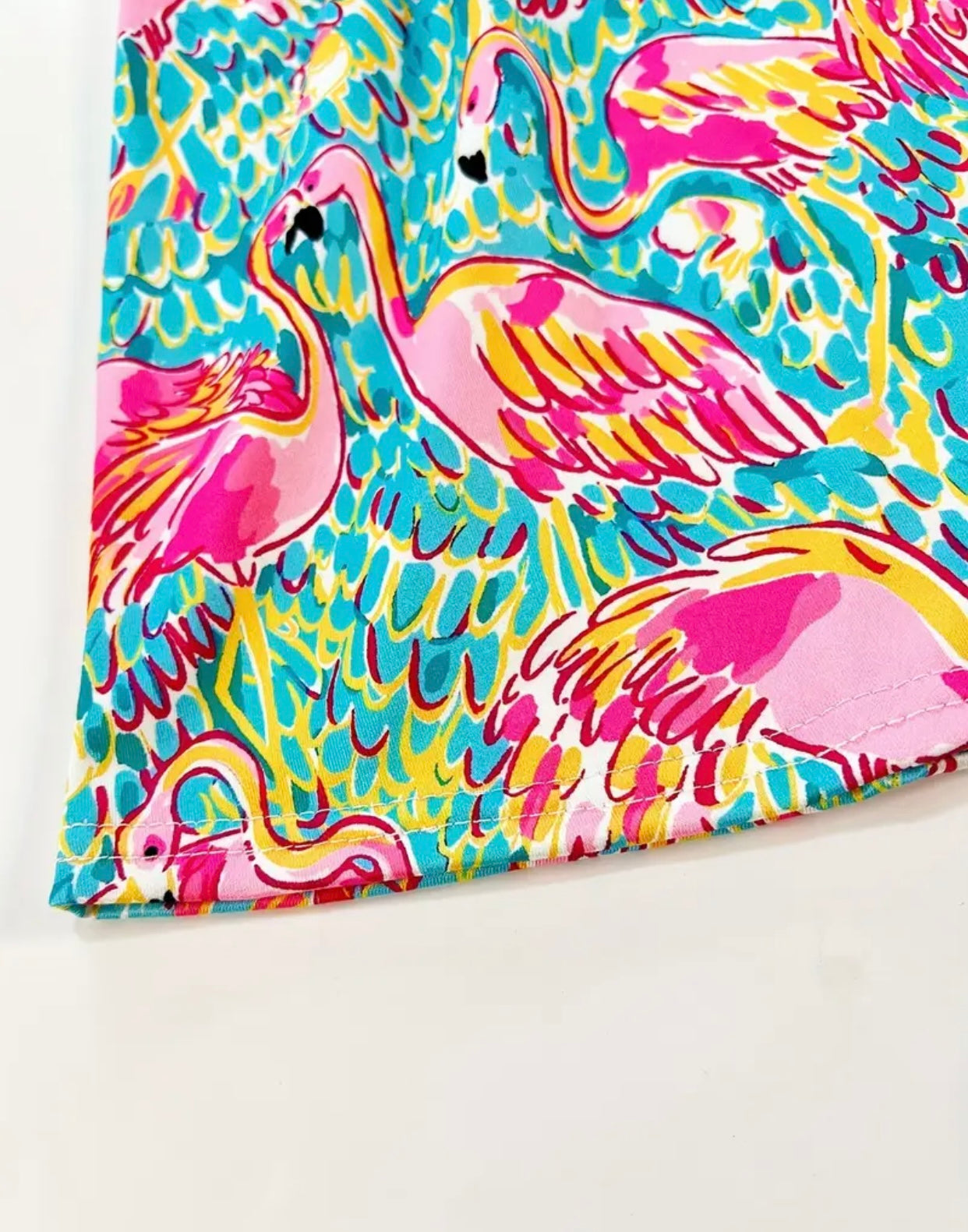 Fancy Flamingo flutter sleeve dress