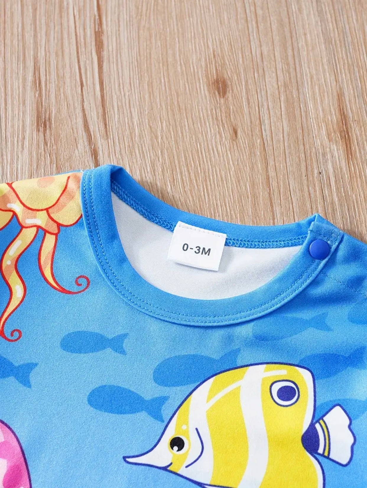 Ocean Blue Shorty Romper