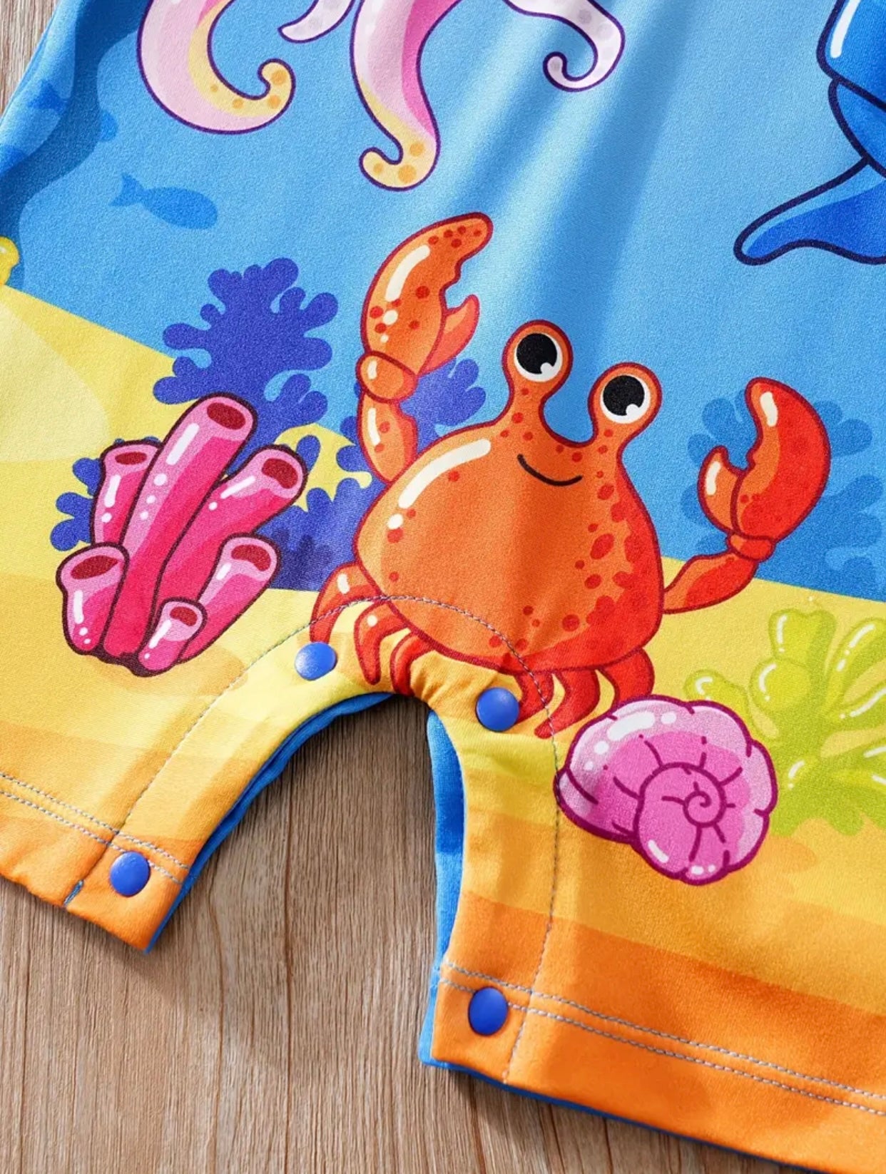 Ocean Blue Shorty Romper