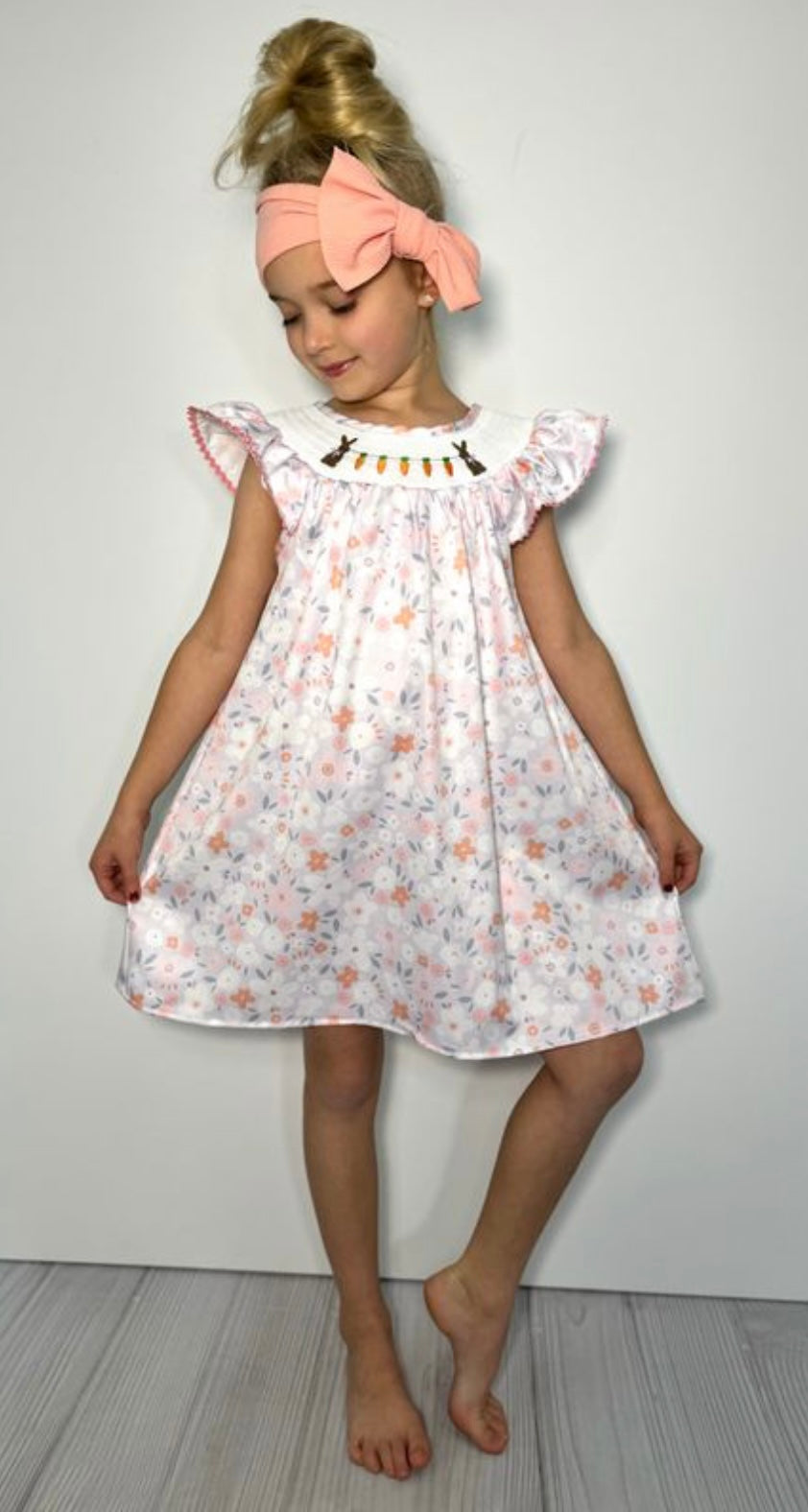 Carrot Patch Smocked Dress