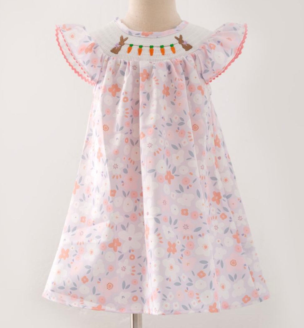 Carrot Patch Smocked Dress