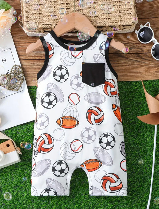 Wide World Sports Sleeveless shorty romper
