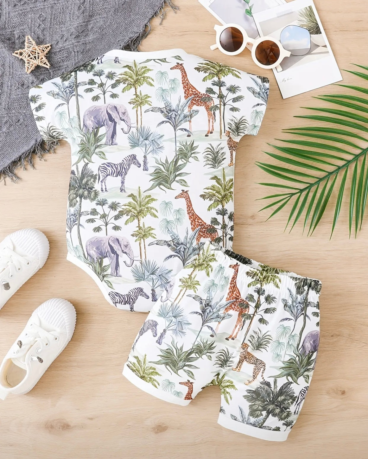 On Safari 2-Pc Onesie and Shorts