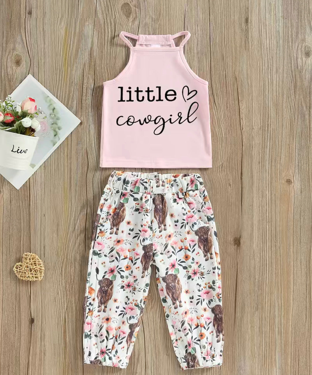 Little Cowgirl- 2 Piece Pant Set