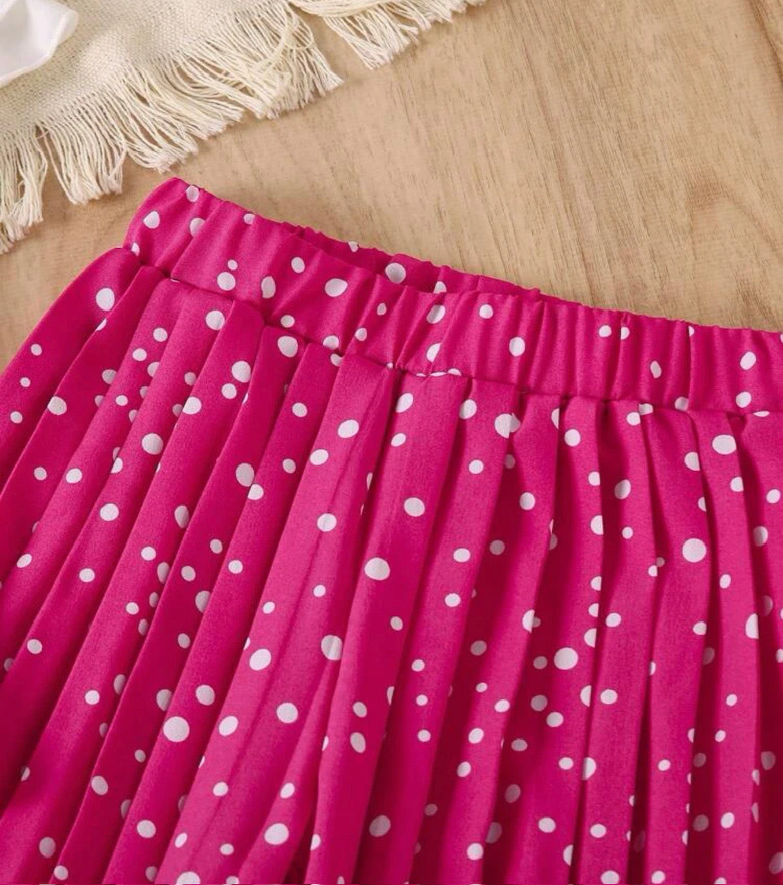Hot Pink Polk-a-Tude 2 Piece Pant Set