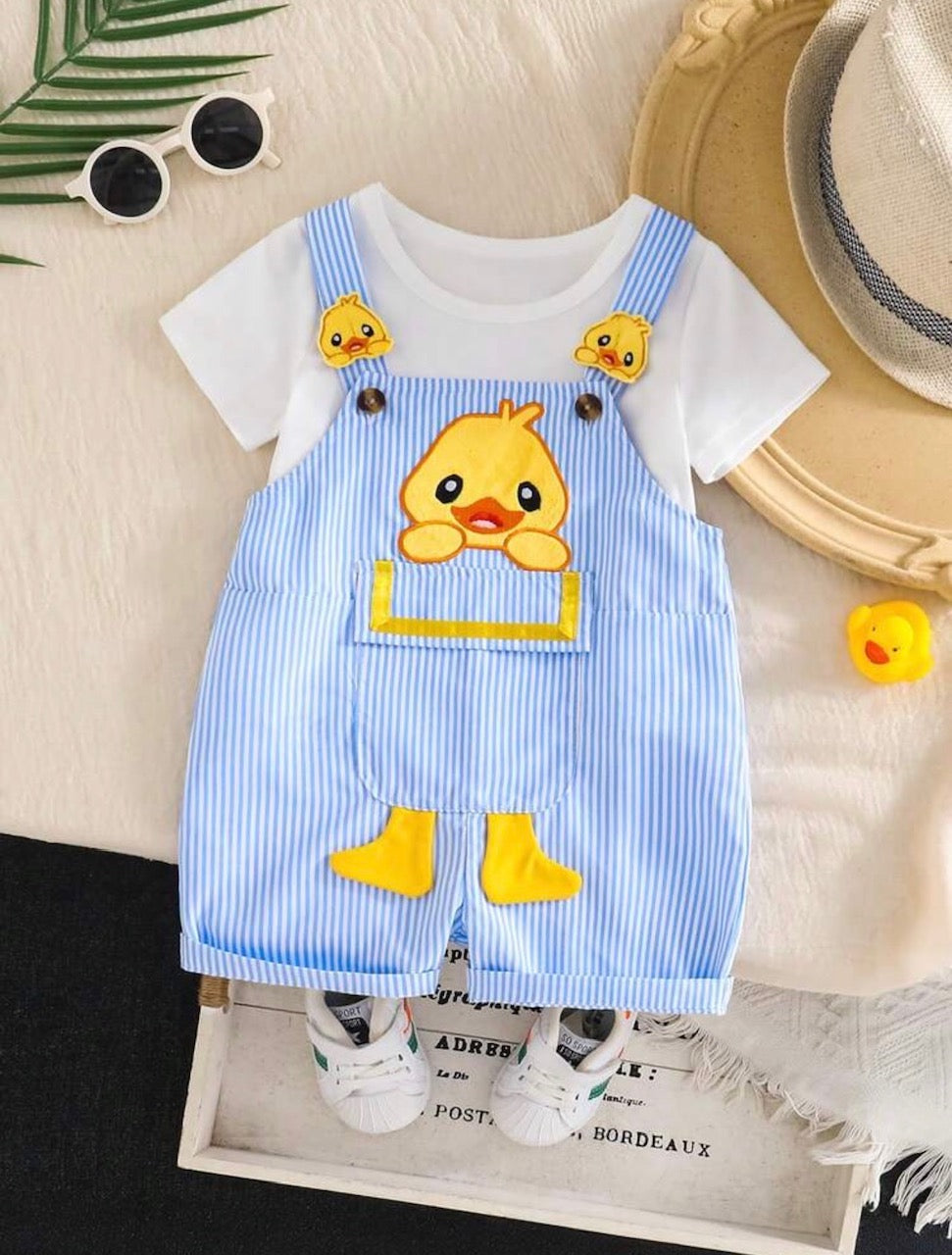 Duck Pals 2-pc overall set