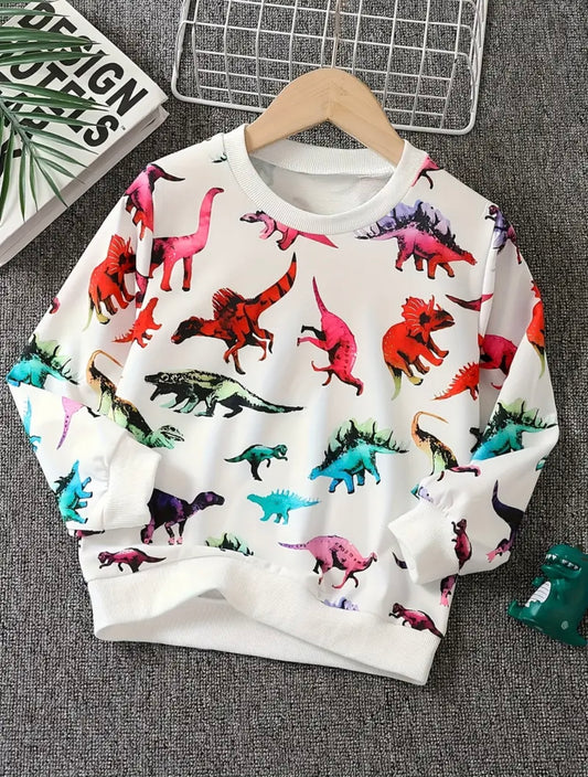 Colorful Dino's Long Sleeve Shirt
