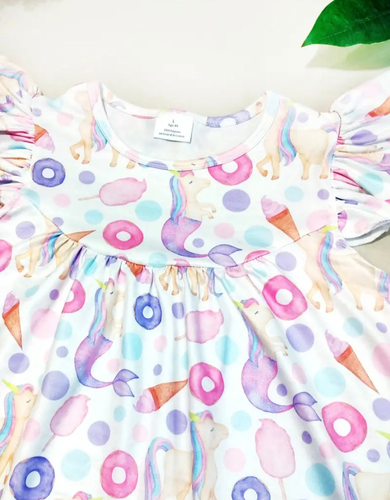 Pastel Party Flutter Sleeve Dress