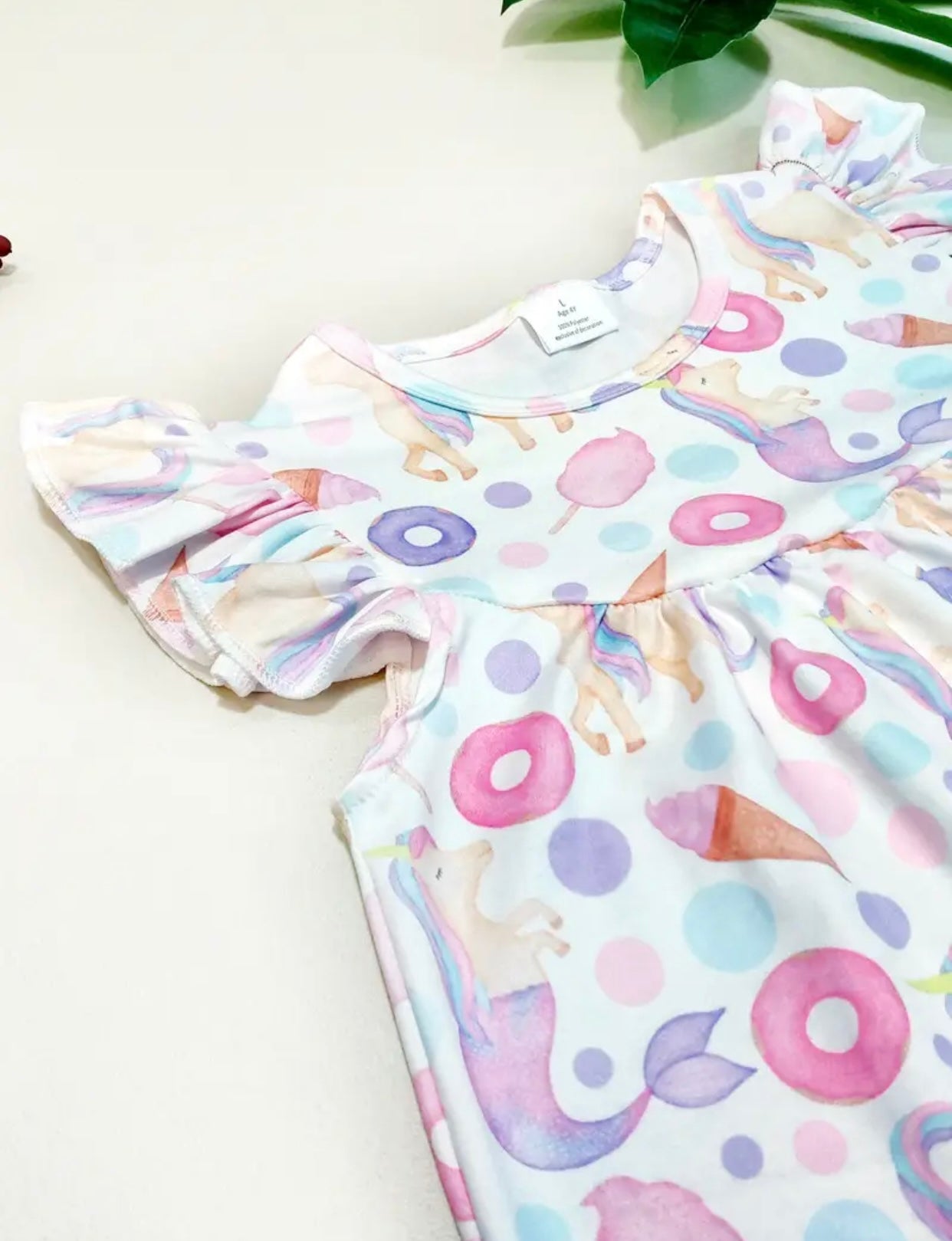 Pastel Party Flutter Sleeve Dress
