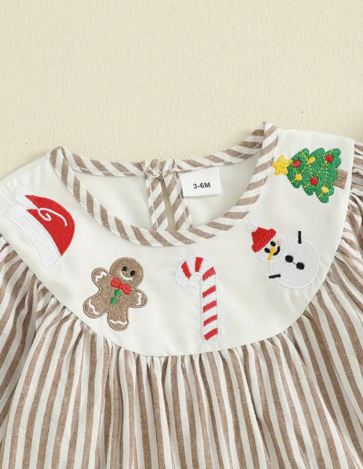 Holiday Fest Smocked-embroidered bubble romper
