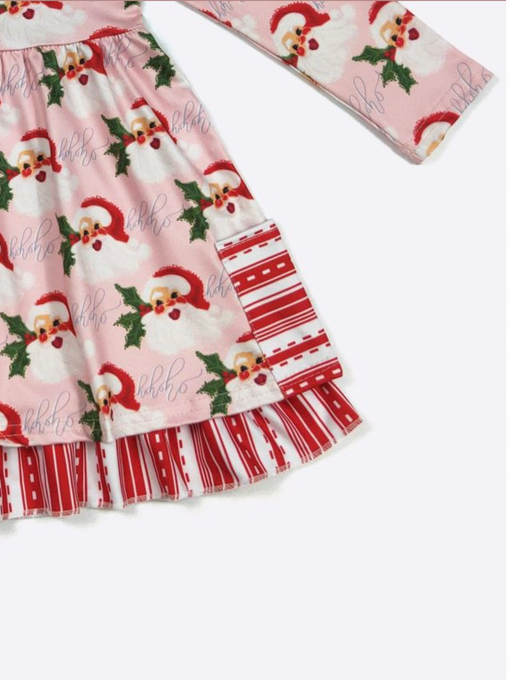 Ho Ho Ho Santa Long Sleeve Girl's Dress
