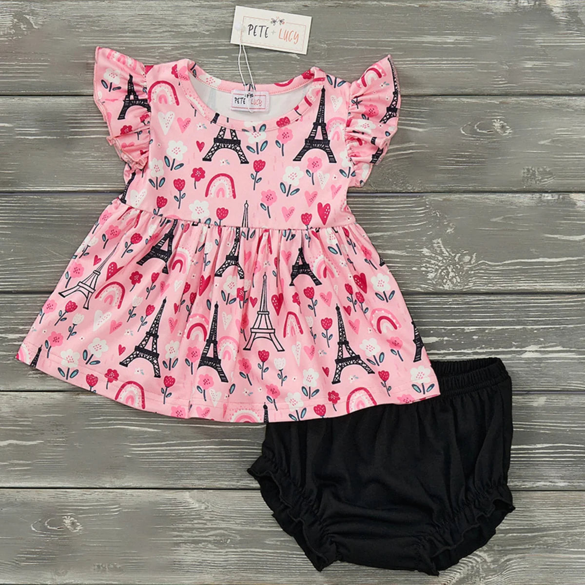 Paris Amour Girls Bummie 2-Piece Set
