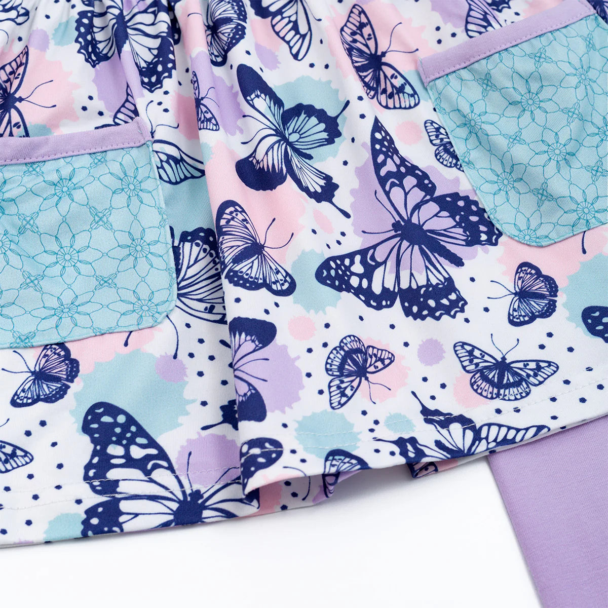 Playful Butterflies 2-Pc Pant Set