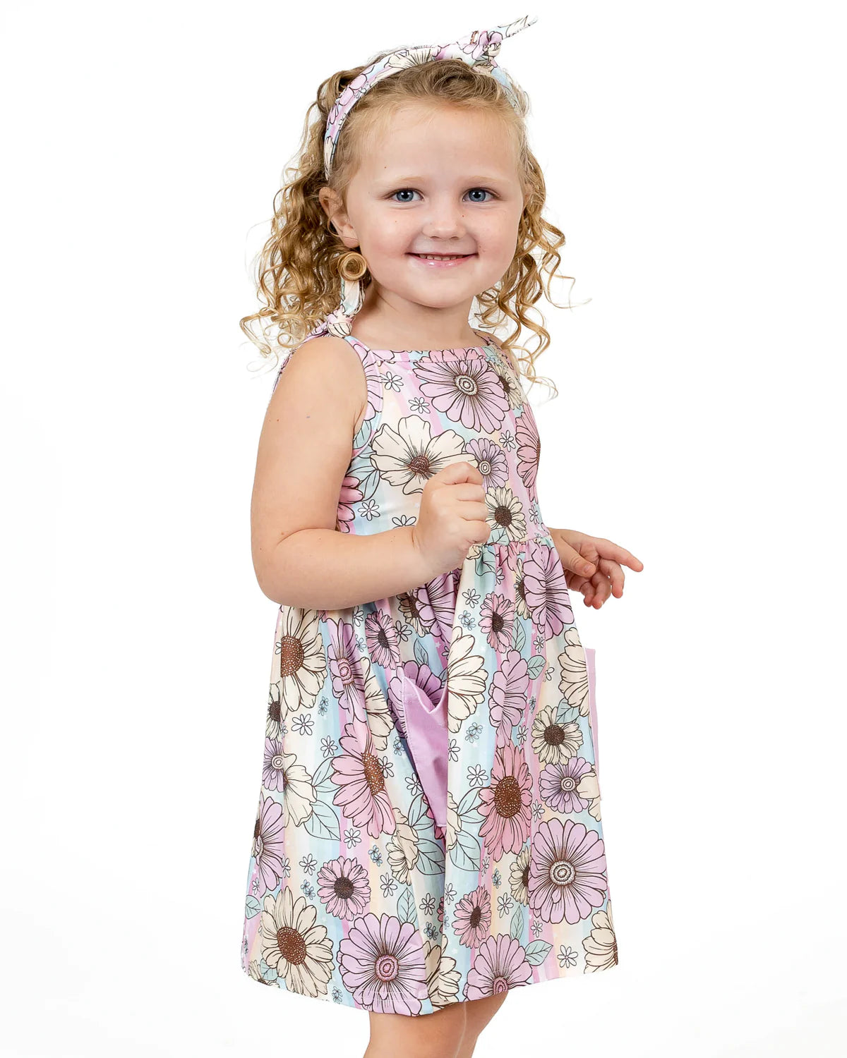 Summer Floral Sleeveless A-line Dress