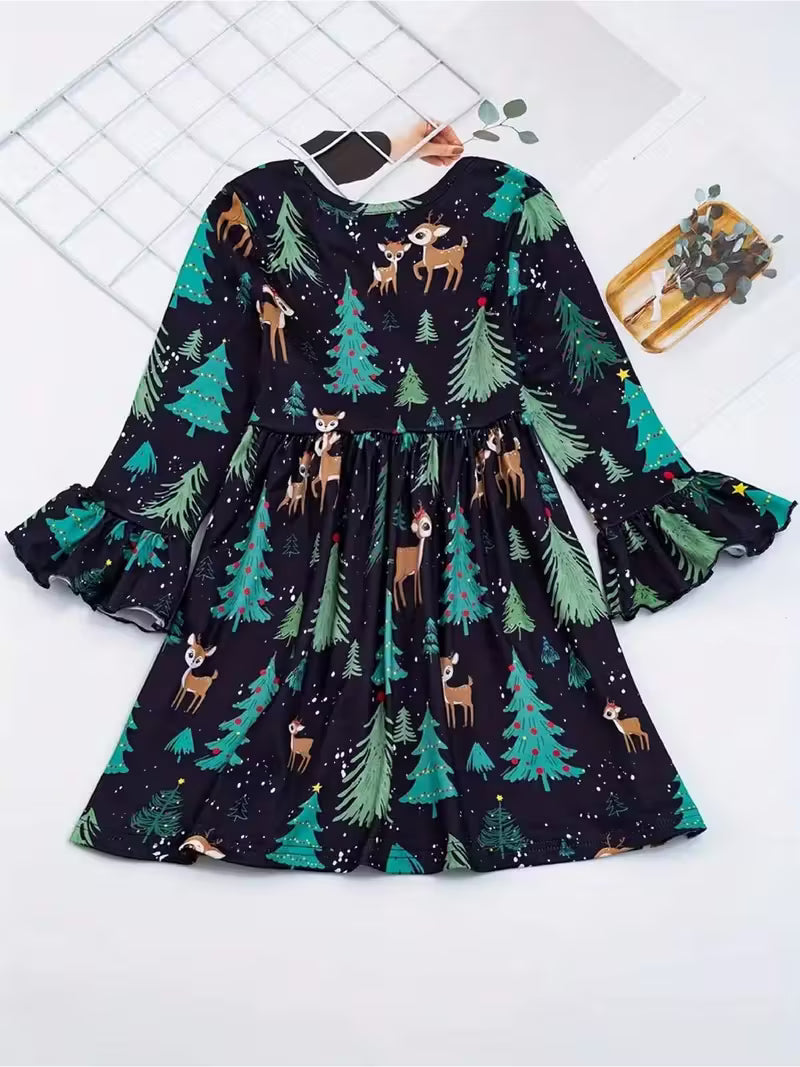 Midnight Christmas A-line dress