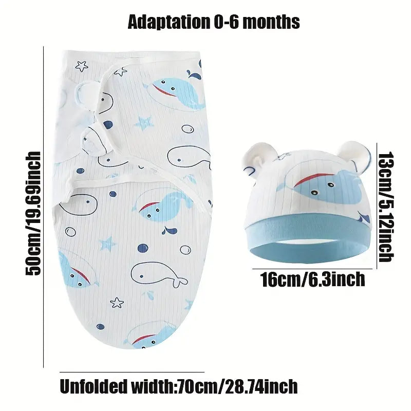 Cotton Swaddle 2-Piece Set