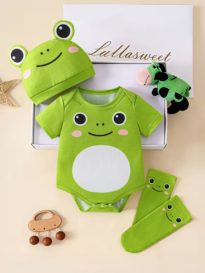 Adorable animal 3-pc onesie sets
