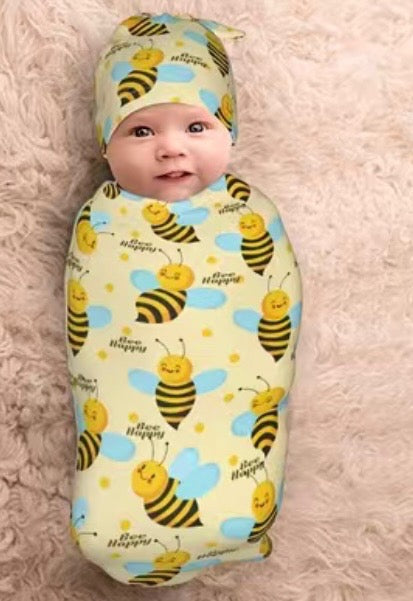 Welcome your little bundle of joy in style with our Newborn Sleeping Sac and Matching Hat! We've thought of everything for you and your baby - with ultra-soft, stretchy, breathable fabric that provides the ultimate comfort. Not to mention the cocoon style, great for promoting sleep, and the adorable patterns that'll look absolutely darling! (Psst -- it's the perfect baby shower gift, too!)