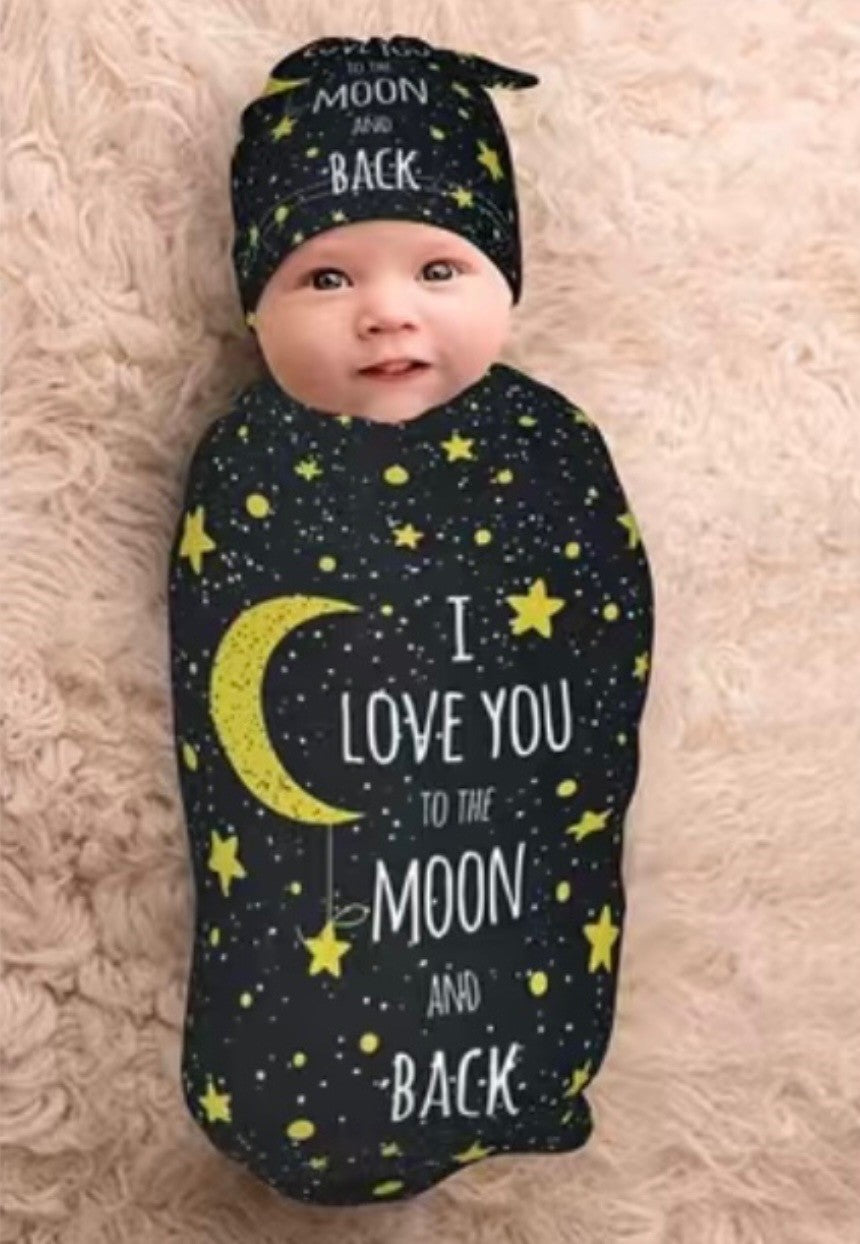 Welcome your little bundle of joy in style with our Newborn Sleeping Sac and Matching Hat! We've thought of everything for you and your baby - with ultra-soft, stretchy, breathable fabric that provides the ultimate comfort. Not to mention the cocoon style, great for promoting sleep, and the adorable patterns that'll look absolutely darling! (Psst -- it's the perfect baby shower gift, too!)
