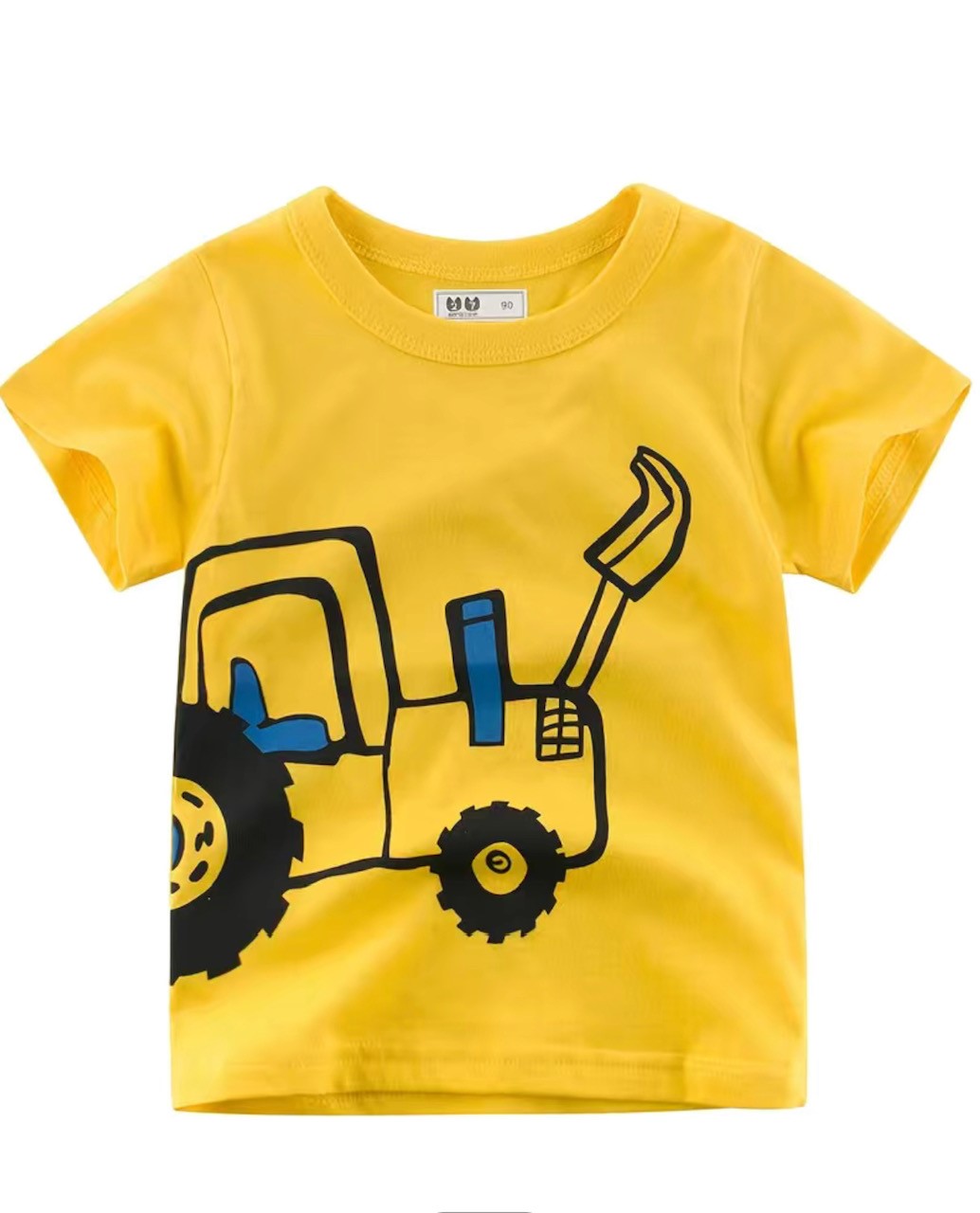 Make sure you bulldoze your way through the summer with our Cool Bulldozer T-Shirt! This golden yellow tee features a fun bulldozer graphic in black and blue, perfect for making a statement without breaking a sweat (literally!). This soft cotton, short sleeve round neck tee makes for a comfortable experience all summer long!
