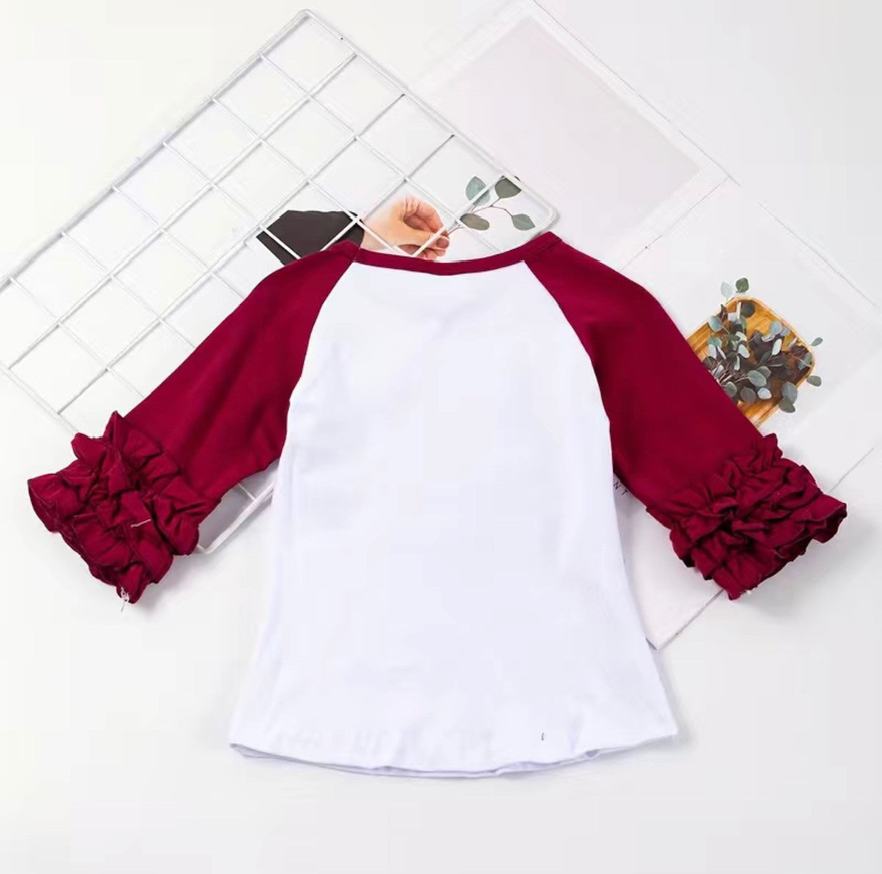 Be Thankful Ruffle Raglan Shirt