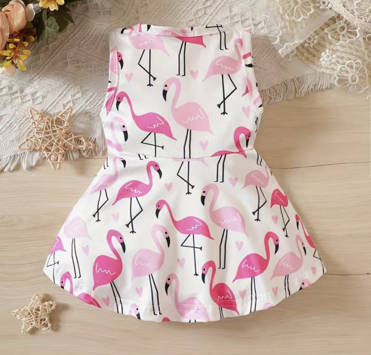 Flamingo Love- Sleeveless Dress