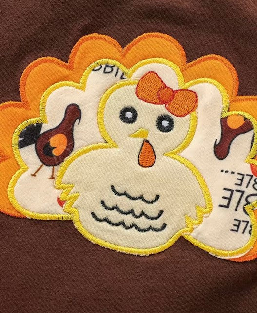 Gobble Gobble Girls Turkey Romper