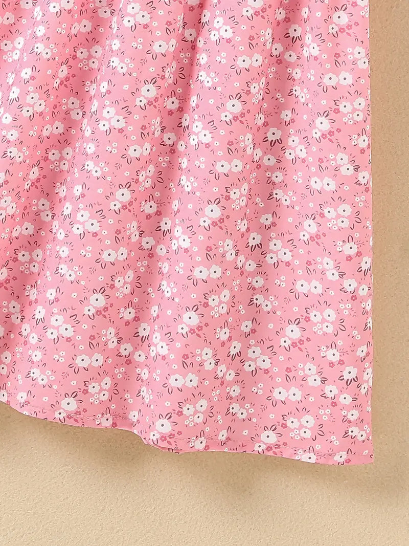 Pretty in Pink Floral Print Dress