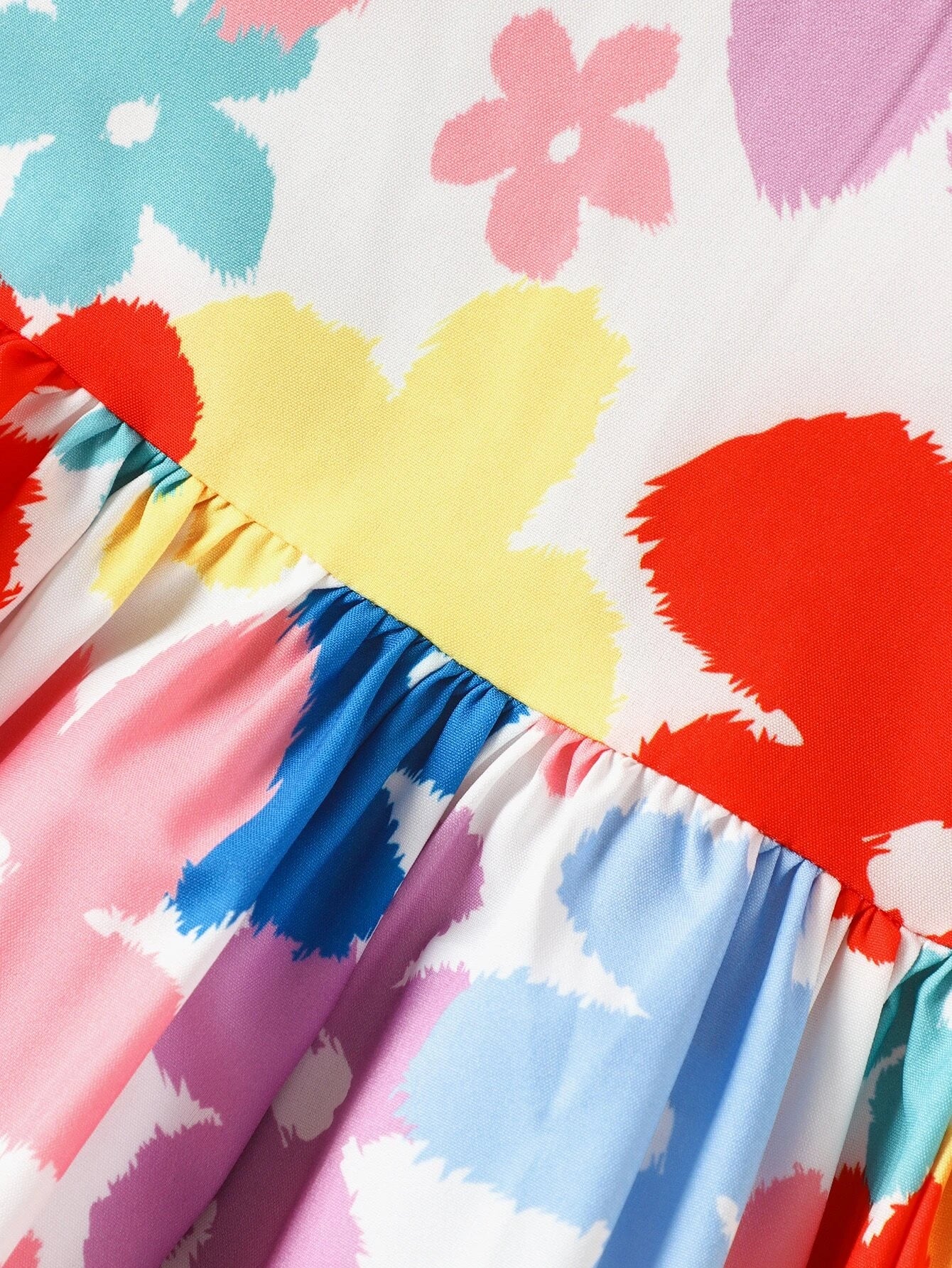 Spring Love-Large Floral A-Line Dress