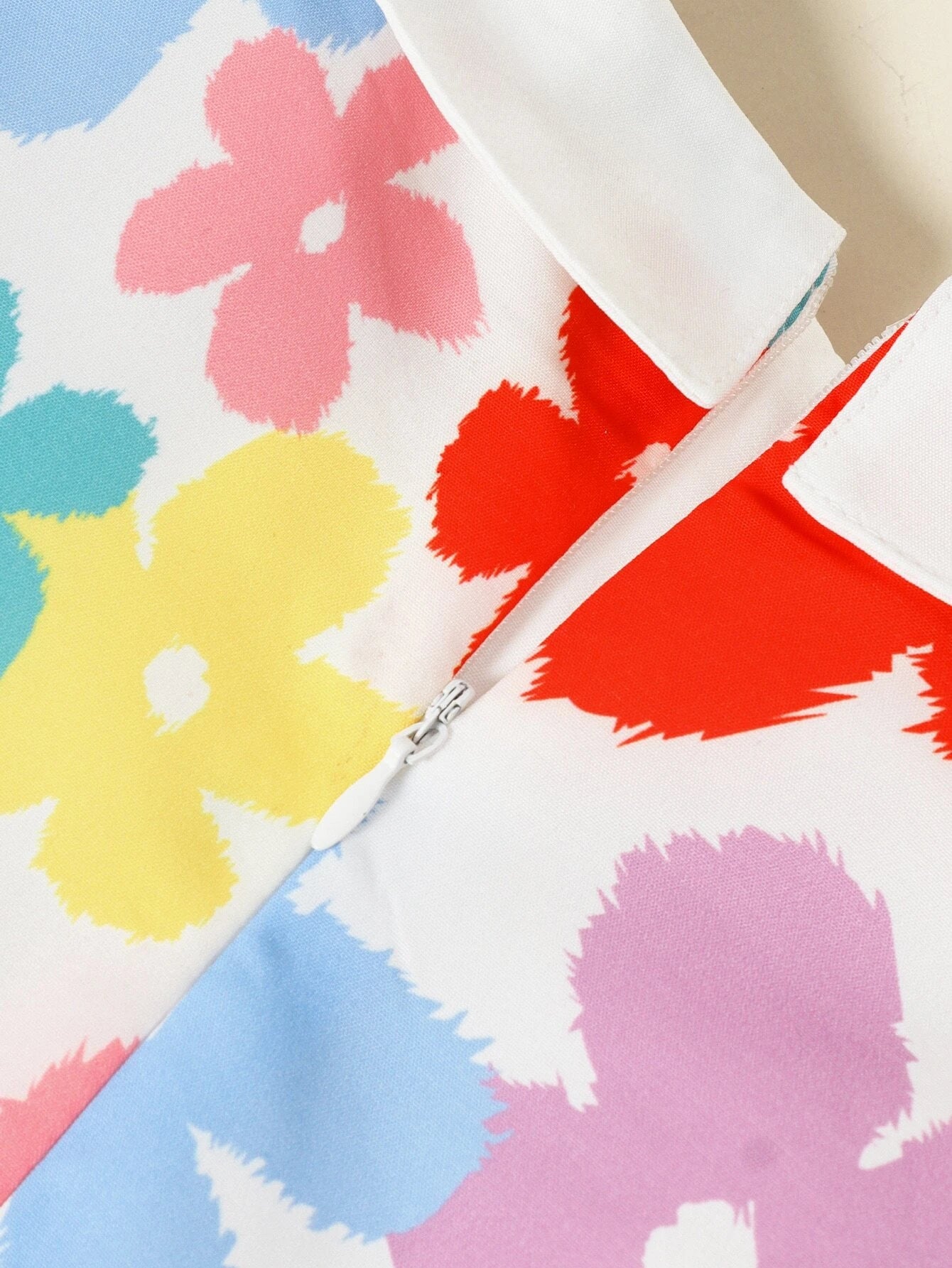 Spring Love-Large Floral A-Line Dress