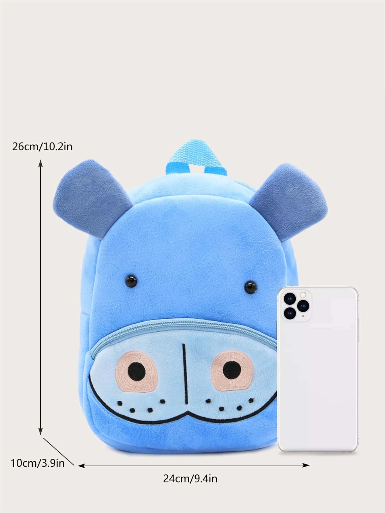 Too cute plush hippopotamus plush backpack