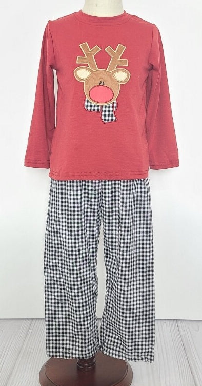 Ruby Reindeer 2-piece pant set