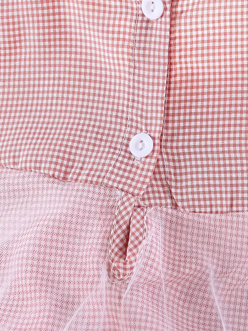 Red Gingham and layered tulle dress