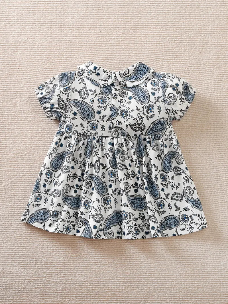 Paisley Print Short Sleeve Dress