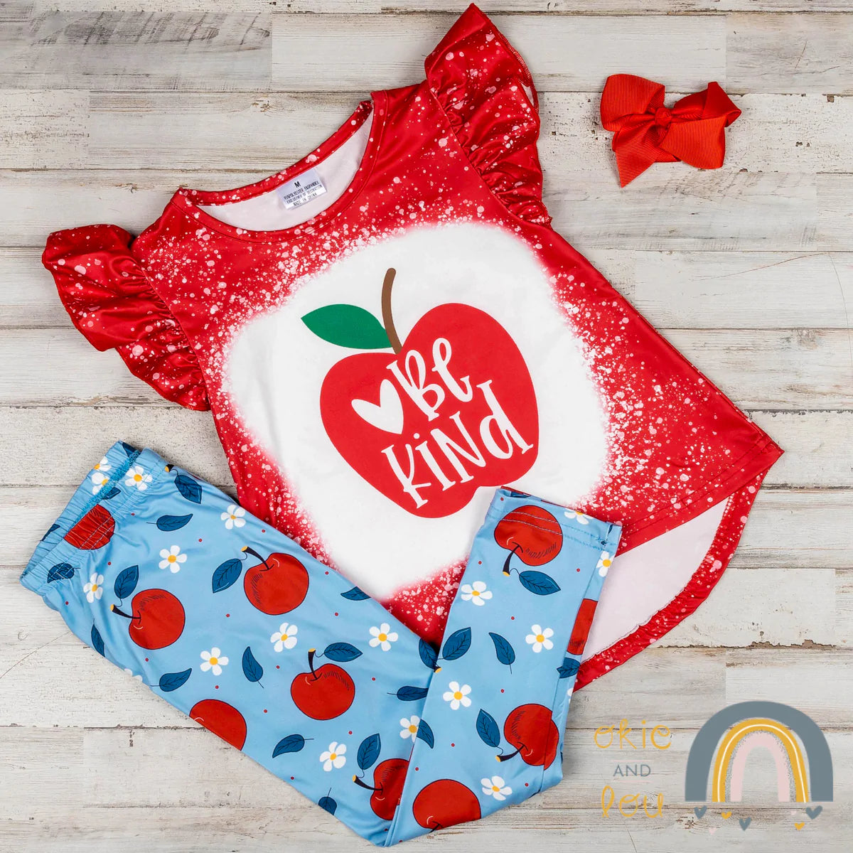 Apple Be Kind 2 piece pant set
