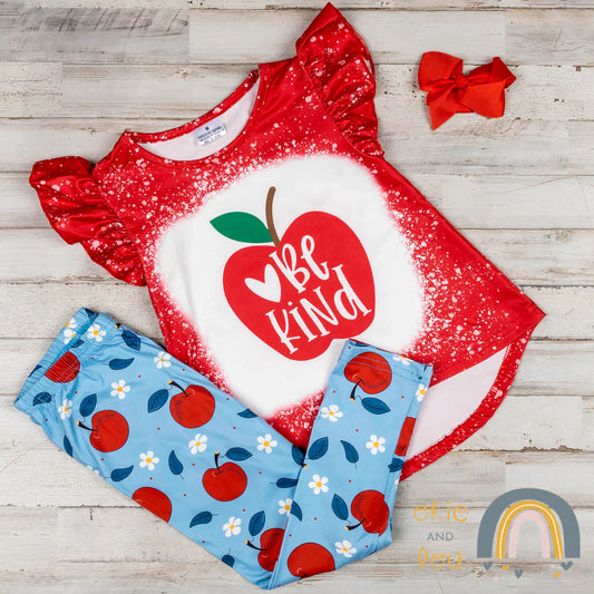 Apple Be Kind 2 piece pant set