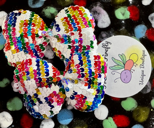 Sequin multi-color 4" Bow set