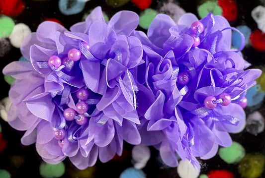 Beaded Tulle Fancy Ponytail Holder