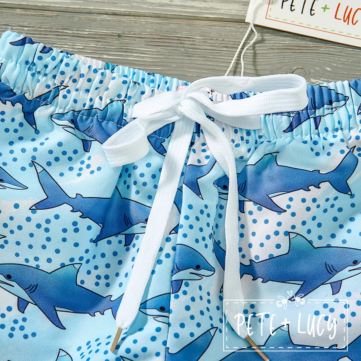 Shark Frenzy Boy's Swim Trunks
