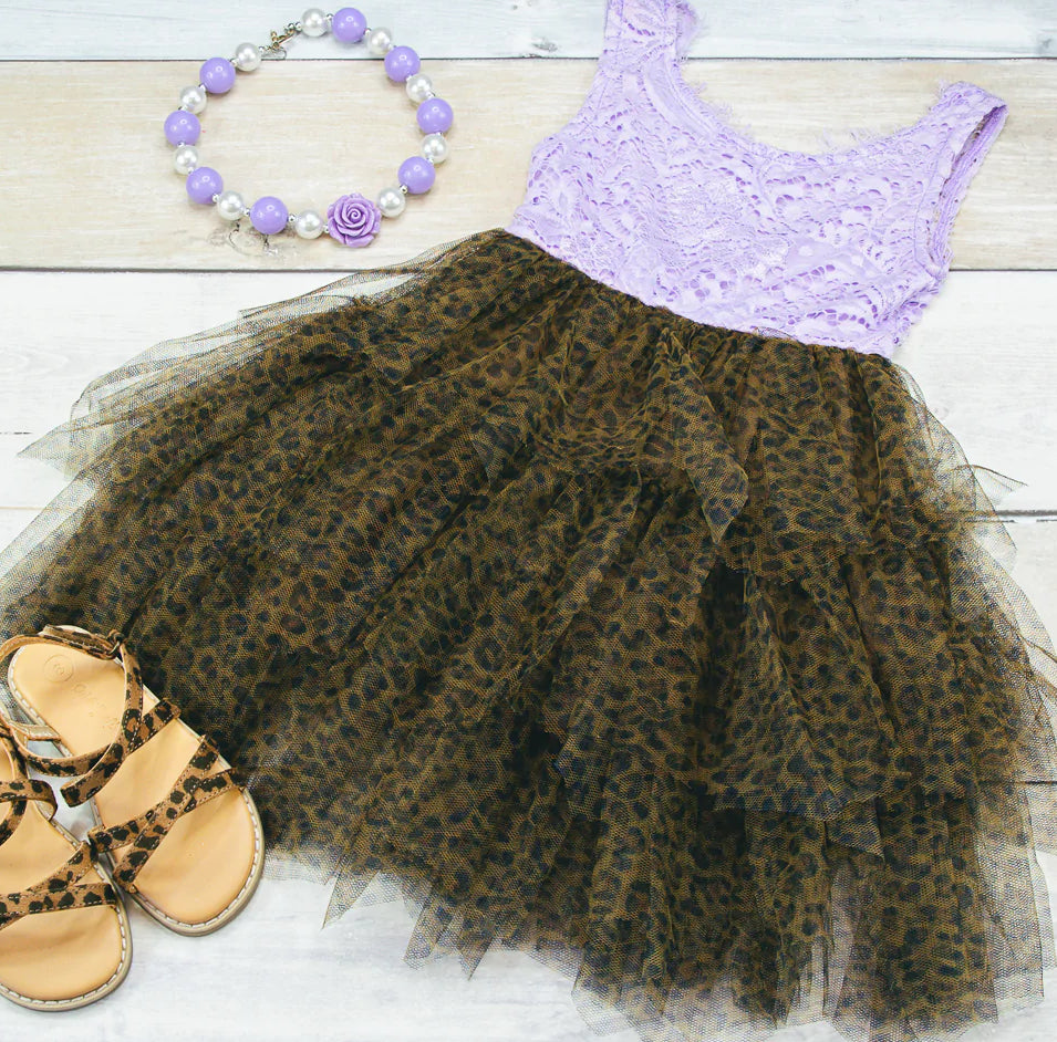 Tutu Cute Leopard Tulle Dress