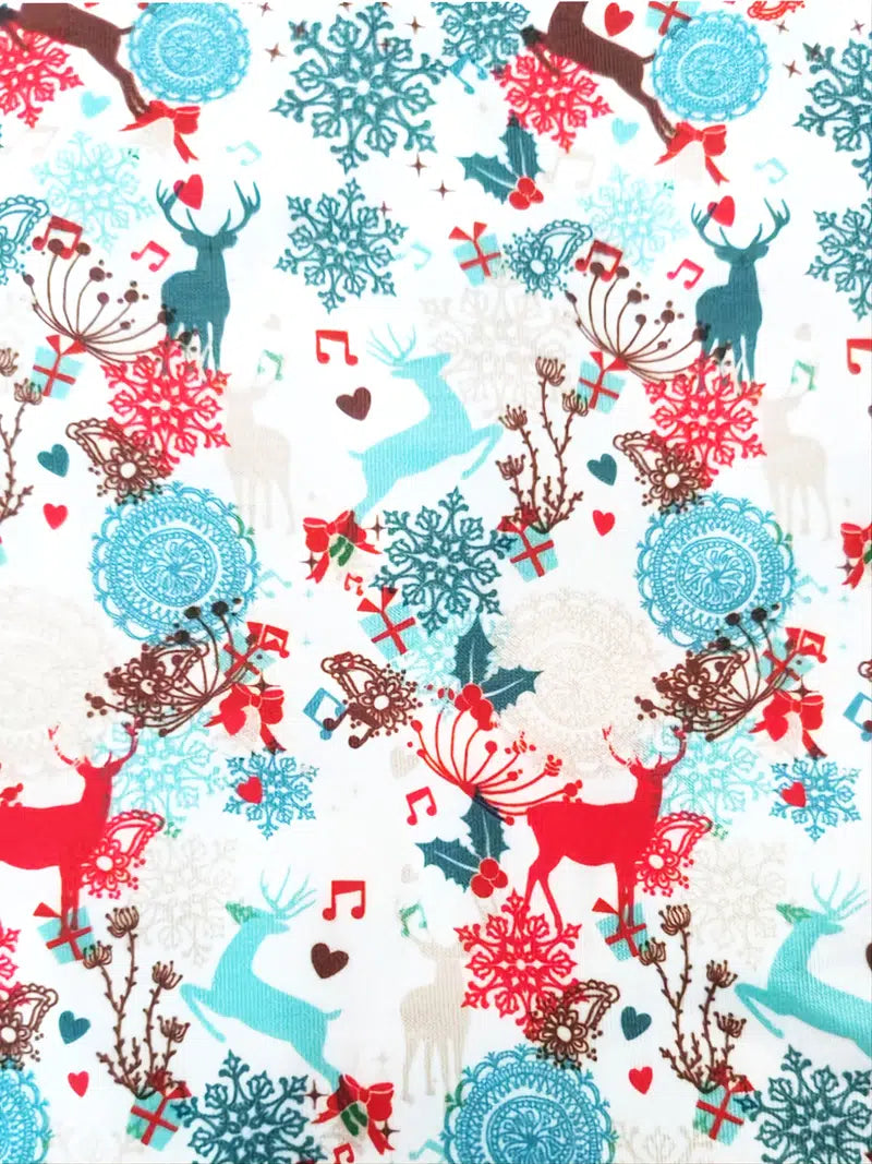 Snowflake and Reindeer 2 piece Pajamas