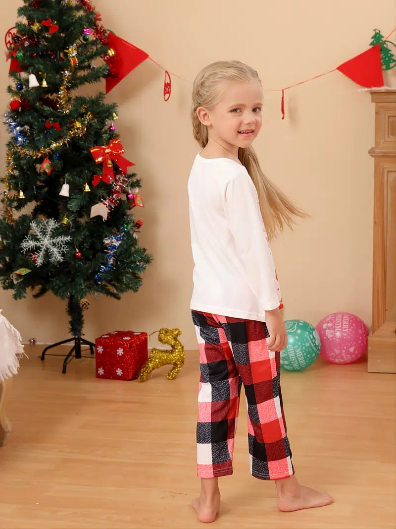 Reindeer Plaid 2 piece Pajamas