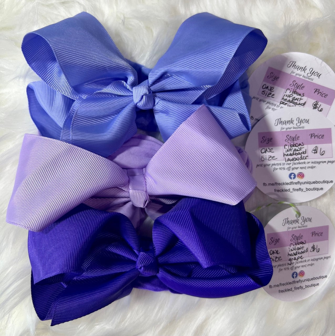 6" Bow-Baby soft Headband