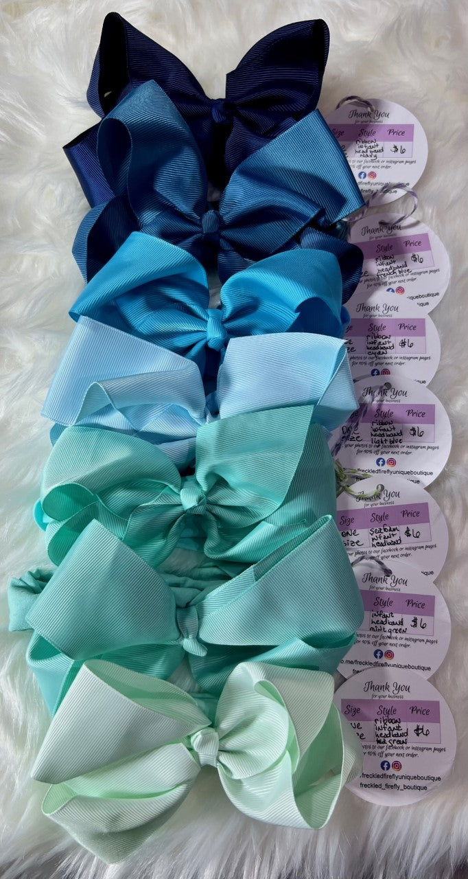 6" Bow-Baby soft Headband